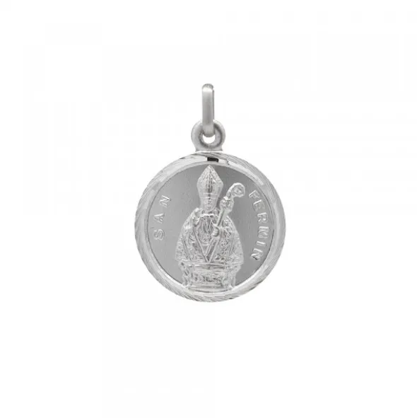 Medalla San Fermín Plata 20mm Personalizable