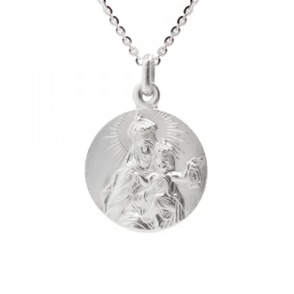 Medalla Virgen del Carmen Plata 20mm