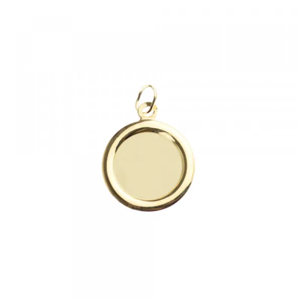 Medalla Virgen Niña Oro 15mm Personalizable