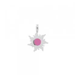 Mini Colgante Mountain Plata Esmalte Rosa