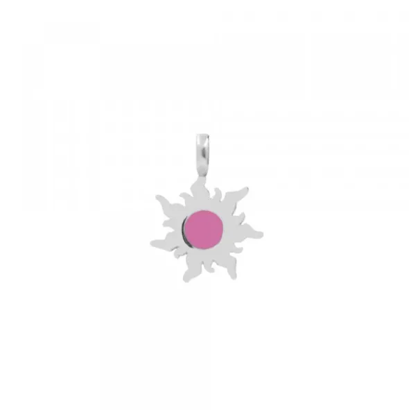 Mini Colgante Mountain Plata Esmalte Rosa