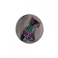 Moneda L Puppy de plata negra
