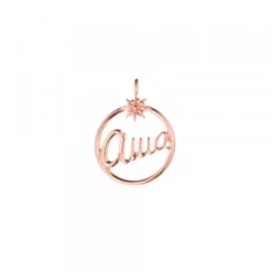 Pack Colgante y Pulsera Ama Redondo Plata Rosa