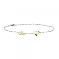 Pack Madre e Hija Pulsera Corazón Eguzkilore Dorado