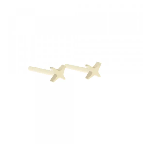 Pack Piercings Estrella 4 Puntas Plata 4 Uds