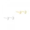 Pack Piercings Media Luna Plata 4 Uds