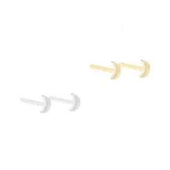 Pack Piercings Media Luna Plata 4 Uds