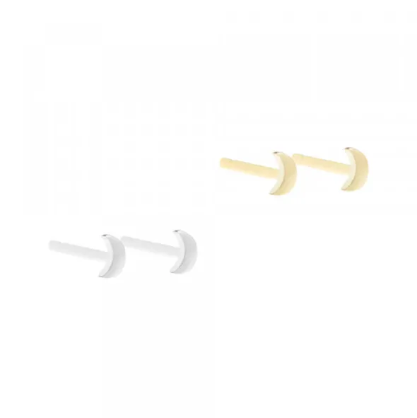 Pack Piercings Media Luna Plata 4 Uds