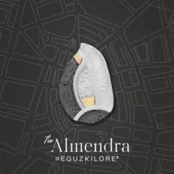 Pendientes Almendra Vitoria Silueta Plata y Lámina de Oro