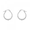 Pendientes Aro con Bolitas Plata 15mm