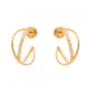 Pendientes Aro Doble Plata Dorada 20mm