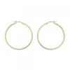 Pendientes Aro Entorchado Plata Dorada 45mm