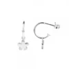 Pendientes Aro Flor de plata