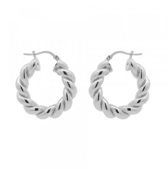 Pendientes Aro Gallonado Plata 20mm