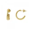Pendientes Aro Grecia Plata Dorada 20mm