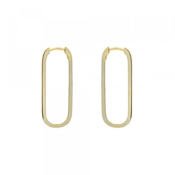 Pendientes Aro Hoop Plata Dorada 30mm