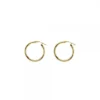 Pendientes Aro Martelé Plata Dorada 20mm