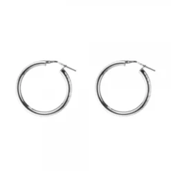 Pendientes Aro Martelé Plata 30mm