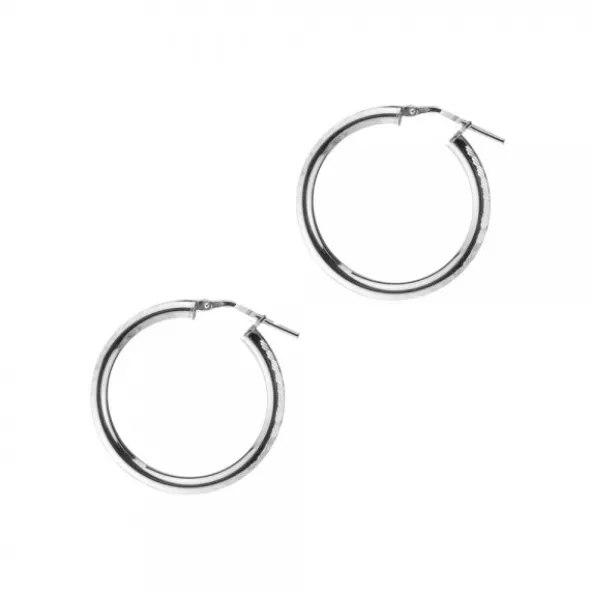 Pendientes Aro Martelé Plata 30mm