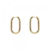 Pendientes Aro Oval Plata Dorada 22mm