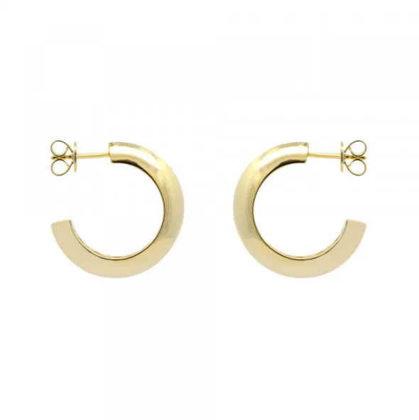 Pendientes Aro Plata Dorada 18mm