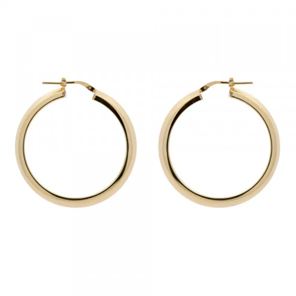 Pendientes Aro Plata Dorada 30mm