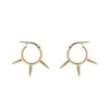 Pendientes Aro Punk Plata Dorada 12mm