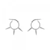 Pendientes Aro Punk Plata 12mm