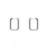 Pendientes Aro Rectangular Plata 18mm
