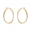 Pendientes Aros Entorchados Plata Dorada 39mm