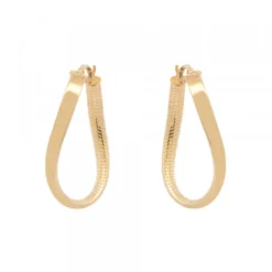 Pendientes Aros Entorchados Plata Dorada 39mm
