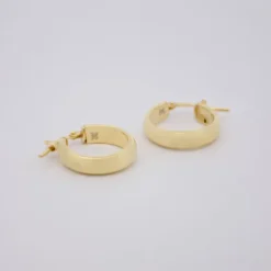 Pendientes Aros Plata Dorada 16mm