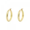 Pendientes Aros Plata Dorada 24mm