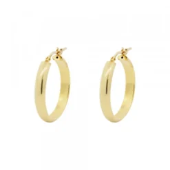 Pendientes Aros Plata Dorada 24mm