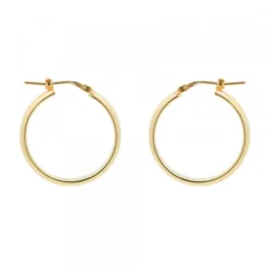 Pendientes Aros Plata Dorada 24mm