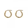 Pendientes Aros Plata Dorada 15mm