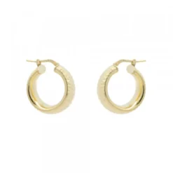 Pendientes Aro Textura Plata Dorada 20mm
