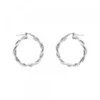 Pendientes Aro Trenzado Plata 25mm