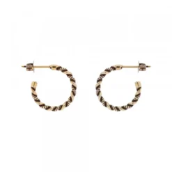 Pendientes Aro Twist Plata Dorada 15mm