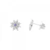 Pendientes Basic Colors Plata y Amatista