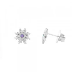 Pendientes Basic Colors Plata y Amatista