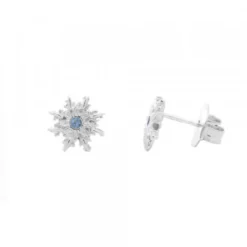 Pendientes Basic Colors Plata y Circonita Azul