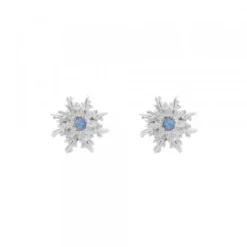 Pendientes Basic Colors Plata y Circonita Azul