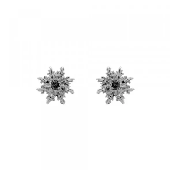 Pendientes Basic Colors Rutenio y Circonita Negra