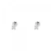 Pendientes Bebé Oro Blanco y Circonita Engarzada 3mm