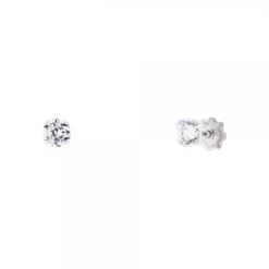 Pendientes Bebé Oro Blanco y Circonita 3,5mm