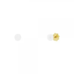 Pendientes Bebé Oro y Perla 3mm