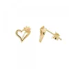 Pendientes Bihotza Plata Dorada 8mm