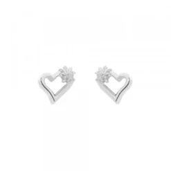 Pendientes Bihotza Plata 8mm