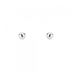 Pendientes Bola Oro Blanco 3mm